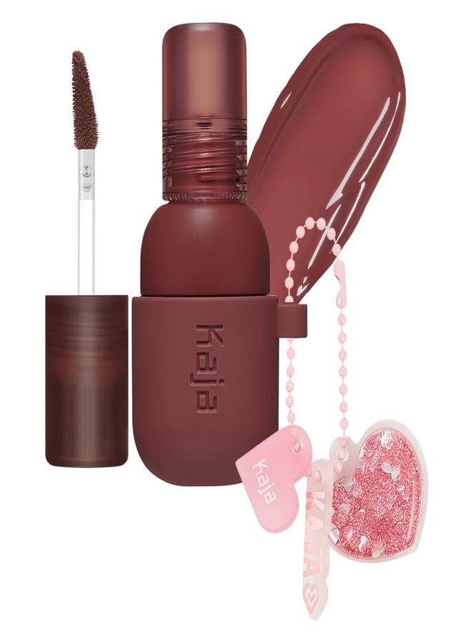 Kaja Lip & Blush Glazed Keychain Stain - Jelly Charm 06 Mocha Glaze | with Triple Berry Complex, Lemon Fruit Extract & Olive Squalane, Hydrating, Long Lasting Lip Tint - Image 1
